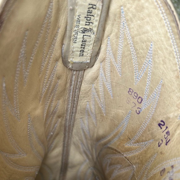 Size 7.5 C - 1970’s Ralph Lauren Iconic Cowboy Western Boots Lizard - Picture 6 of 7